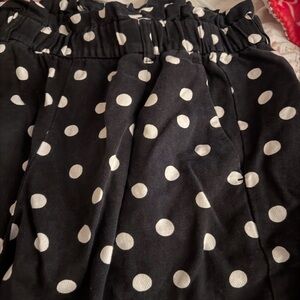 Ann Taylor Black and White Polka Dot Women Shorts